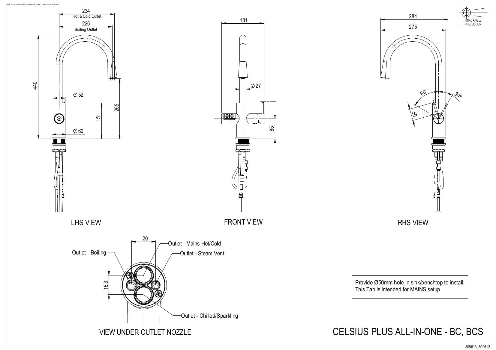 HydroTap G5 BCSHA Celsius Plus All-In-One Gunmetal | Zenith